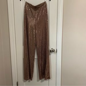 Vintage Rose Gold Sequin Pants